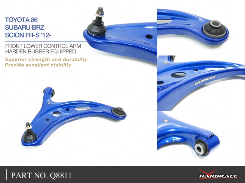Hardrace 86 | BRZ | SCION FR-S Front Lower Control Arms (Harden Rubber) 2pcs/set