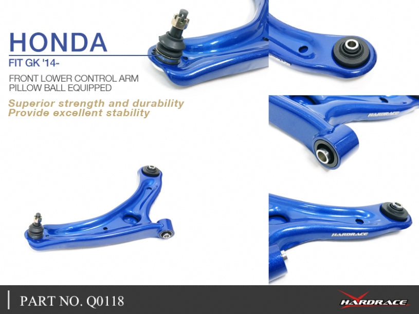 Q0118 | HONDA FIT GK '14- FRONT LOWER CONTROL ARM (PILLOW BALL) - 2PCS/SET