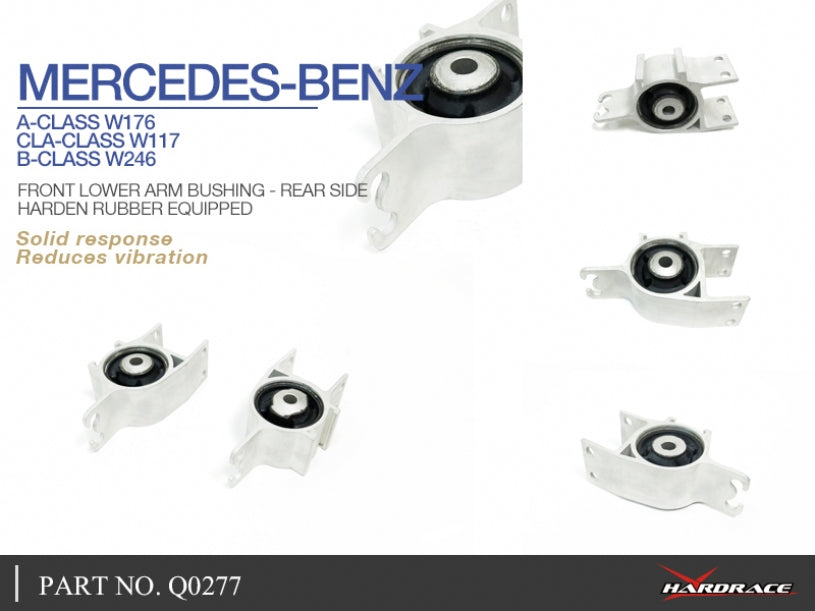 Q0277 | M.BENZ A-CLASS W176/CLA-CLASS C117/B-CLASS W246 FRONT LOWER CONTROL ARM BUSHING - REAR (HARDEN RUBBER) - 2PCS/SET