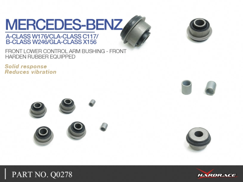 Q0278 | M.BENZ A-CLASS W176/CLA-CLASS C117/ B-CLASS W246/GLA-CLASS X156 FRONT LOWER CONTROL ARM BUSHING - FRONT (HARDEN RUBBER) - 6PCS/SET