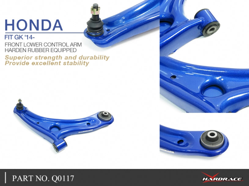 Q0117 | HONDA FIT GK '14- FRONT LOWER CONTROL ARM (HARDEN RUBBER) - 2PCS/SET