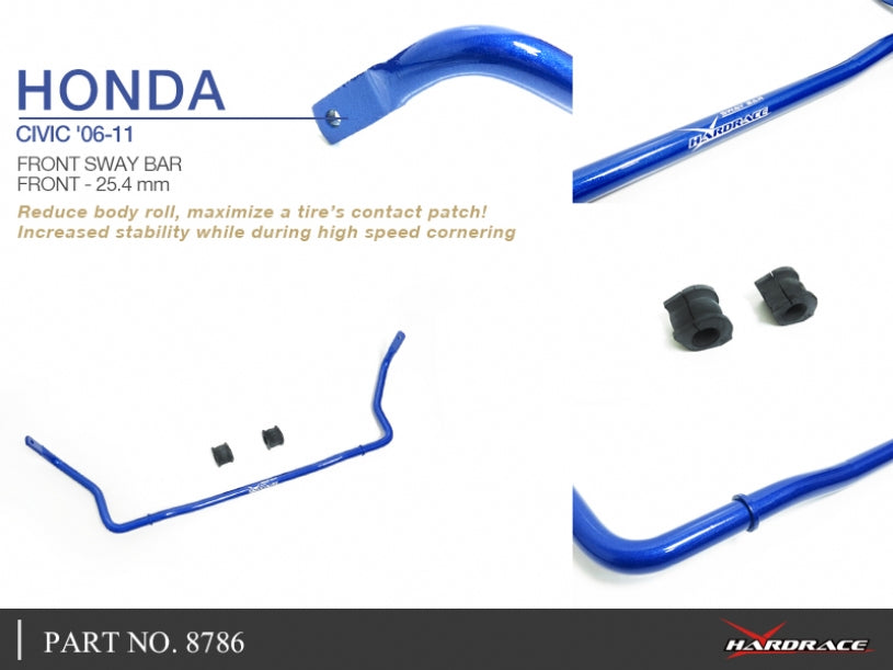 8786 | HONDA CIVIC '06-11 FRONT SWAY BAR 25.4MM - 3PCS/SET