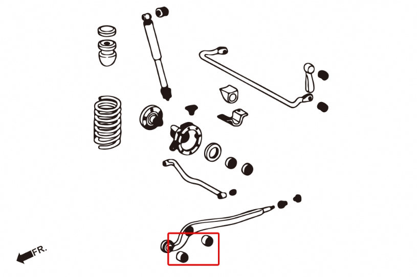 Front Control Arms Bushings (Offset type) for BENZ G-CLASS W460/461/463 '79-18