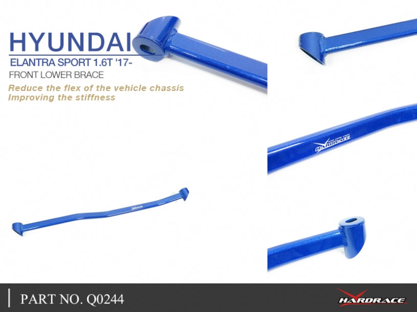 Q0244 | HYUNDAI ELANTRA SPORT 1.6T '17- FRONT LOWER BRACE - 1PCS/SET