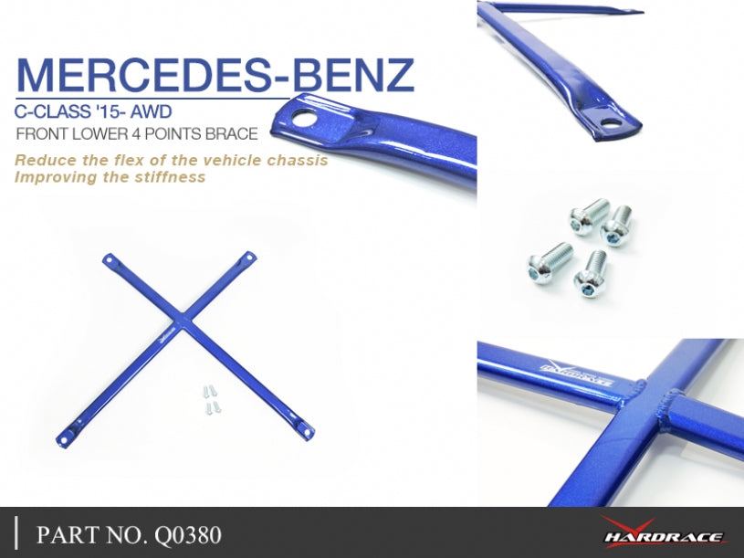 Front Lower 4 Point Brace for Mercedes-Benz C-Class W205 | GLC-Class X253