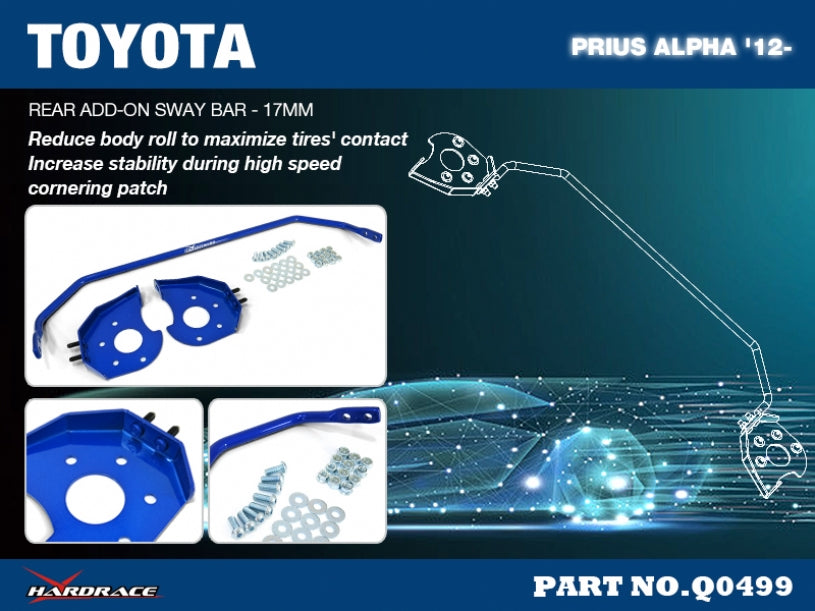 Rear Add On Sway Bar for Prius Alpha ZVW40