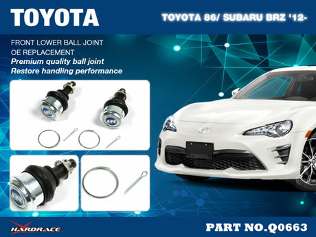 Front lower ball joint (OE replacement) 2pc set for Toyota 86 '12-/ Scion FR-S '12-/ Subaru BRZ '12-