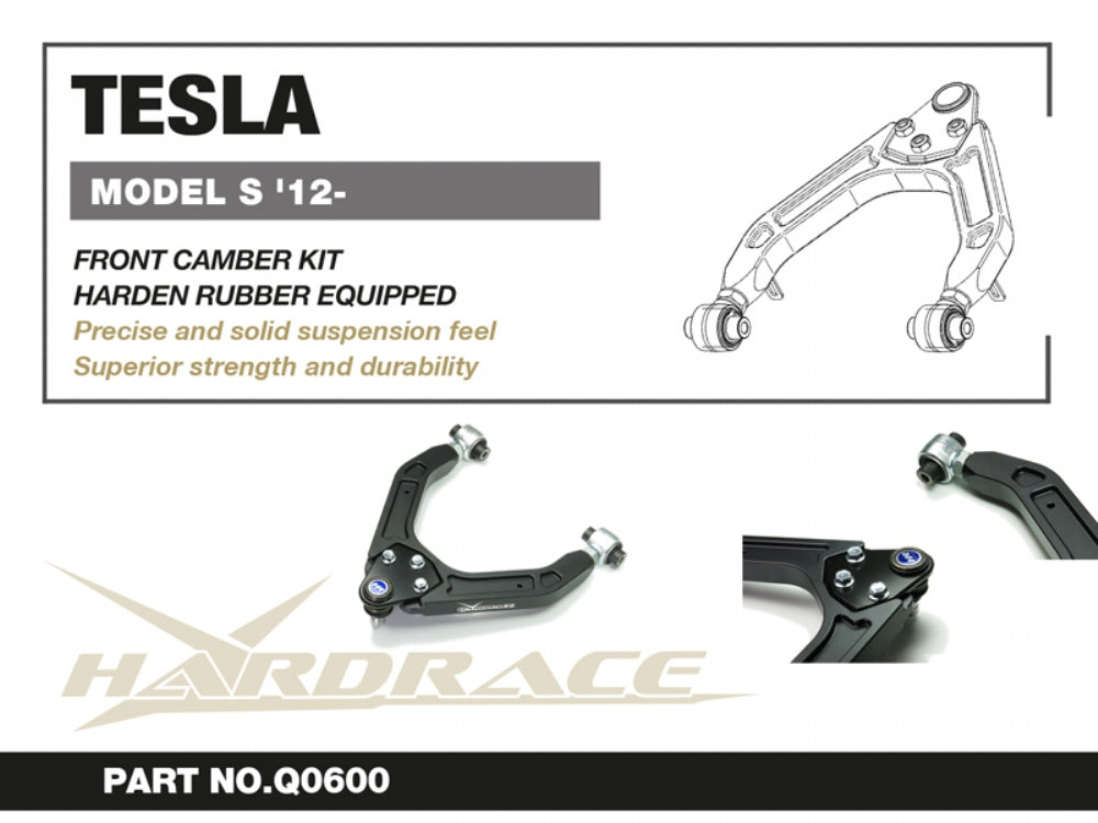 Front Upper Camber Kit (Harden Rubber Bushings) for Tesla Model S '12+