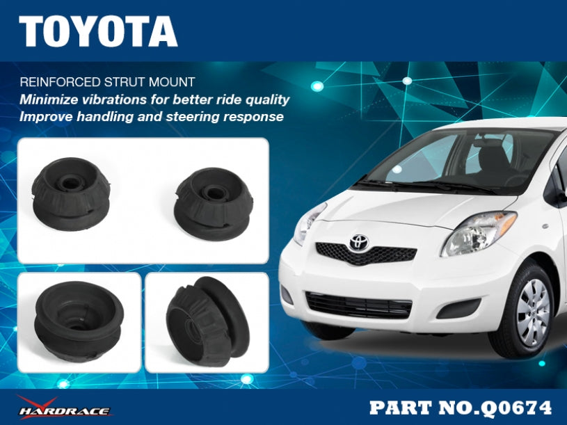 Hardrace Reinforced front strut mount for Yaris Vitz 2nd XP90, 3rd XP130 | Prius C NHP10