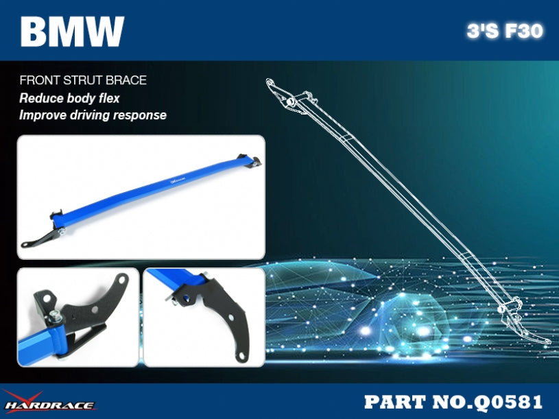 Front strut brace 1pc set fits 5HxM10 front strut BMW 3 Series F30 '12-19