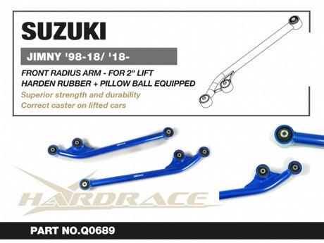 Front Radius Arms (Harden Rubber) for Suzuki Jimny 3rd 1998-2018 | Suzuki Jimny 4th 2018-Present