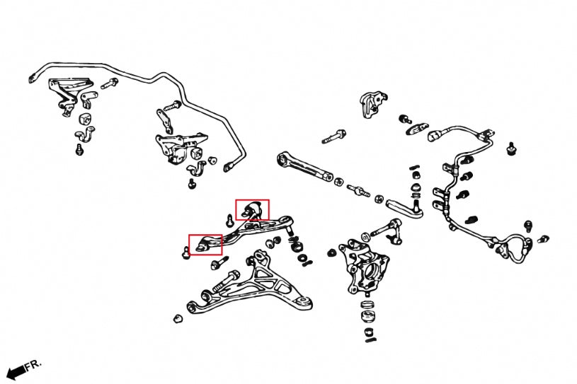 Rear Upper Arm Bushings (Pillow Ball) 4pc set for Acura NSX '91-05