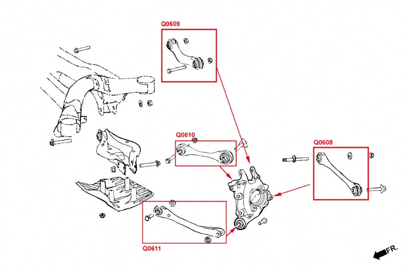 Rear Trailing Arms (Pillow Ball) for Supra J29 A90 | BMW 2/3/4 Series G20/21/22/42 | Z4 G29