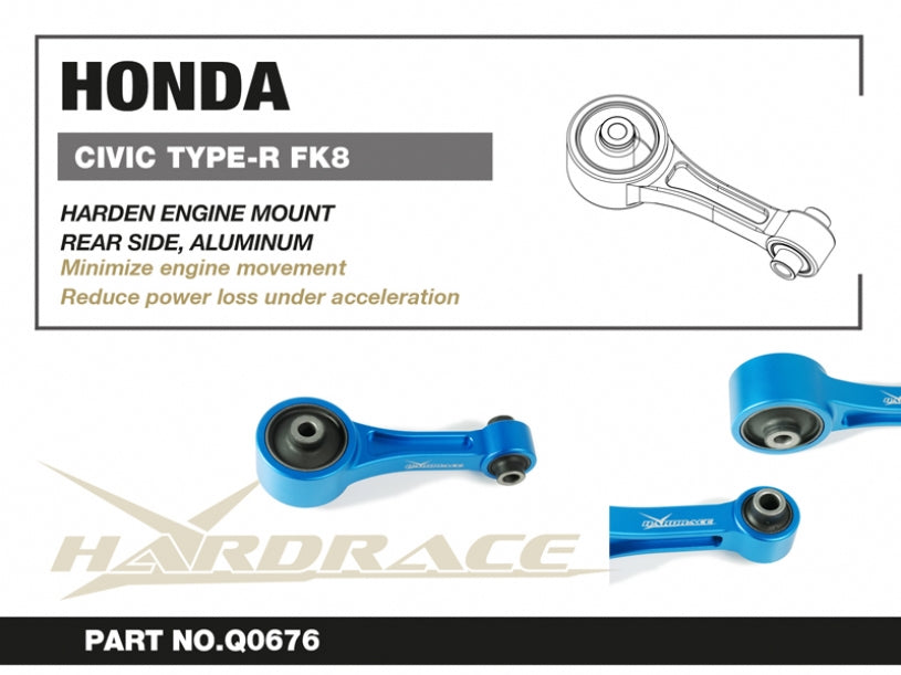 Hardrace Harden Engine Mount (Rear Side only) 1pc/set for Civic Type R FK8