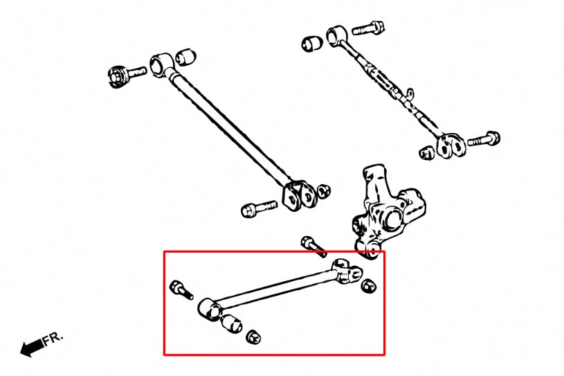 TOYOTA CAMRY 02-06/07- REAR TRAILING ARM
(HARDEN RUBBER) 2PCS/SET