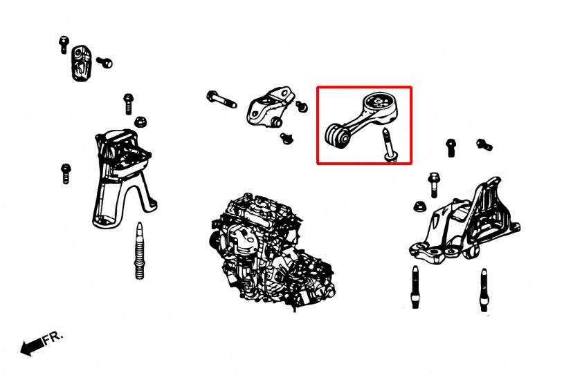 Hardrace Harden Engine Mount (Rear Side only) 1pc/set for Civic Type R FK8