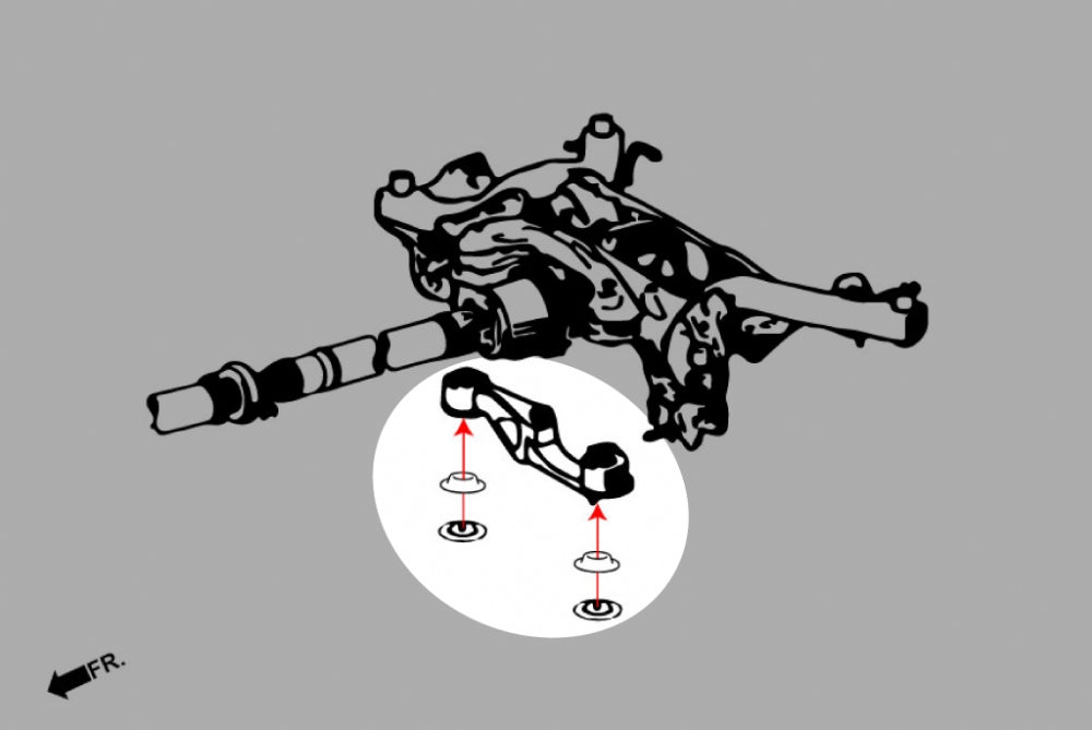 Hardrace Rear Differential Inserts (Front Side) for Corolla Altis Auris GR GZEA14 '22-up | Yaris Vitz GR FXPA16 MXPA12 '20-up