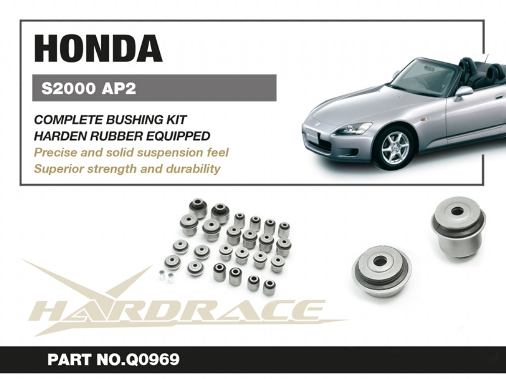 Hardrace Suspension Bushing Kit (Harden Rubber) S2000 AP2 '04-09