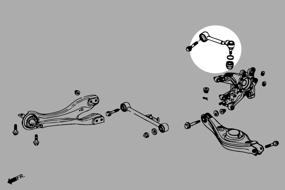 Rear Upper Camber Kit (Harden Rubber Bushings) for Odyssey USDM '05-18