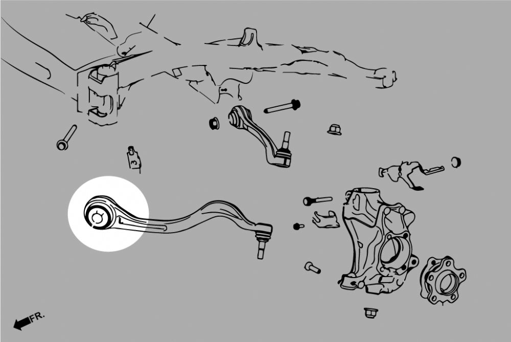 Front Lower Arm Front Bushings (Harden Rubber) for Supra J29 A90 | BMW 2/3/4 Series G20/22/23/26/42 | X4 |