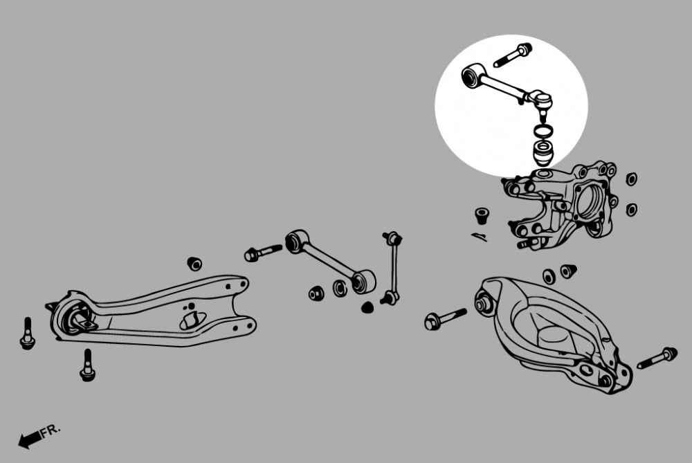 Rear Upper Camber Kit (Harden Rubber) Pilot '09-15