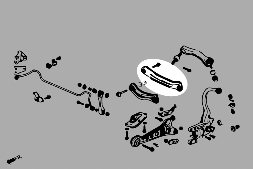 Rear Lateral Arms -Rear Side- (Harden Rubber) for Acura CL YA1 | Accord 4th 5th