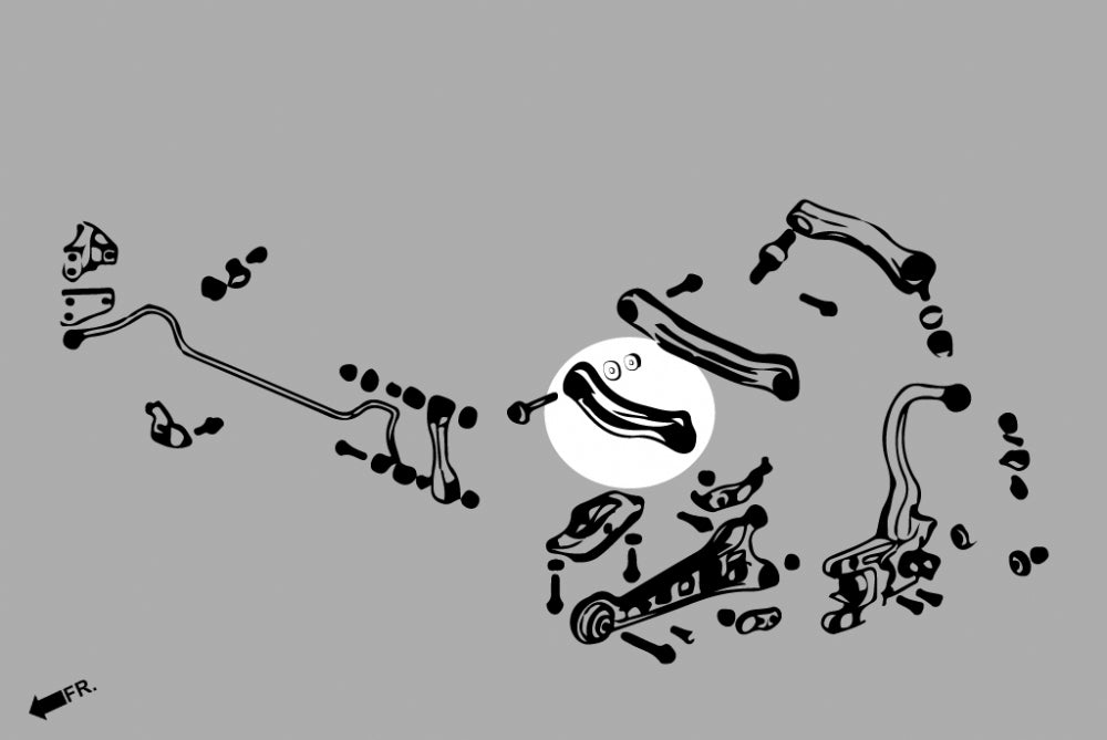 Rear Lateral Arms -Front side- (Harden Rubber) for Acura CL 1st YA1 | Accord 4th 5th