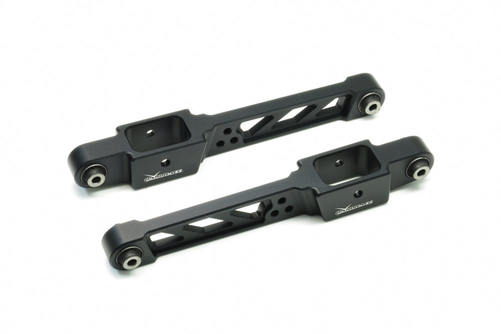 Rear Lower Arms with Harden Rubber Bushings Black (Eye Type Rear Shocks) for 97-01 Integra Type-R | 88 CRX Si | Civic EG SiR