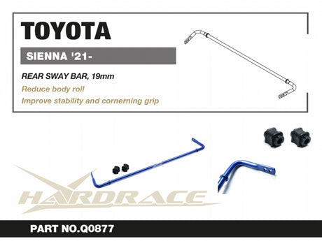 Rear Sway Bar 19mm for Sienna 4th XL40 2021-present