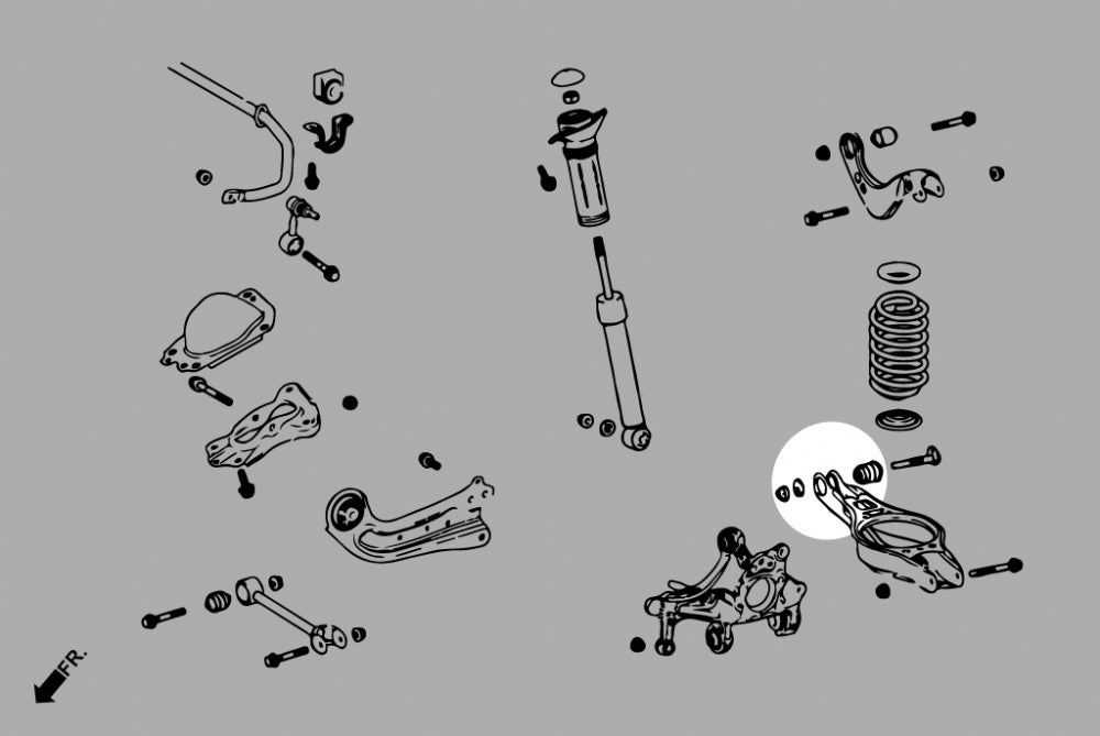 Rear Lower Arm Bushings (Harden Rubber) for Corolla Altis Auris GR GZEA14 | Yaris Vitz GR GXPA16 MXPA12