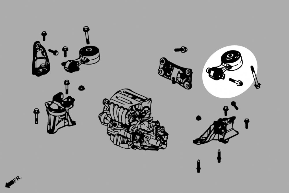 Rear Engine Mount Torque Rod for 9th Gen Civic Si 2.4L