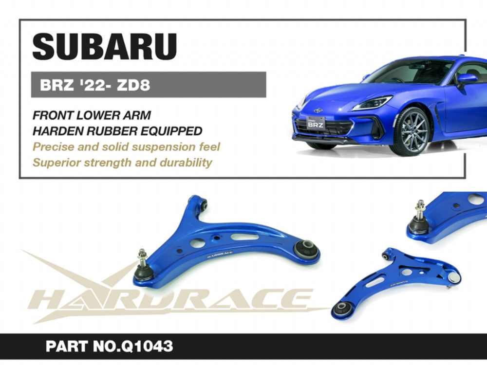 Hardrace SUBARU BRZ '22- ZD8 Front Lower Arms (Harden Rubber BushingS) 2 pcs/set