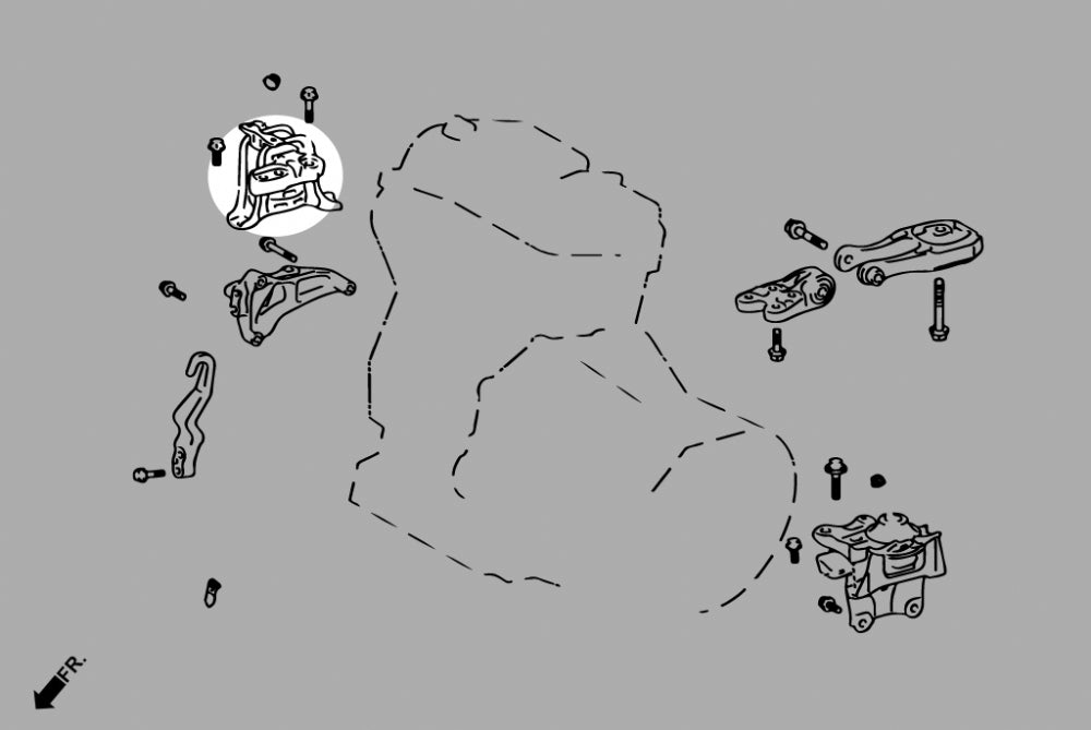 Right Side Engine Mount for Yaris / Vitz GR GXPA16 MXPA12