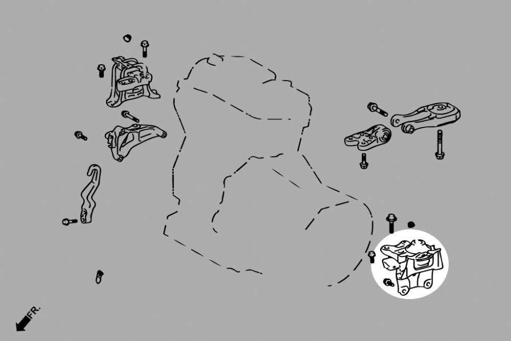 Left Side Transmission Mount for Yaris / Vitz GR GXPA16 MXPA12