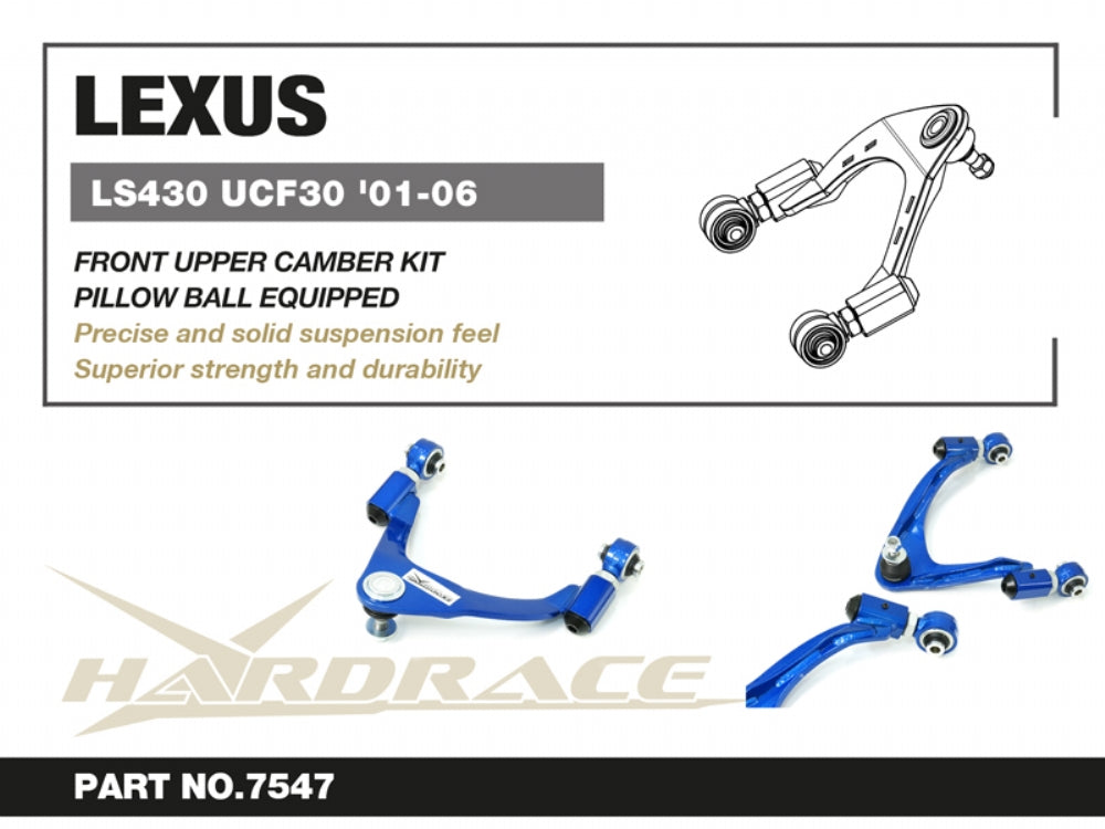 Hardrace Front Upper Camber Kit (Pillow Ball) for Lexus LS430 UCF30 '01-06