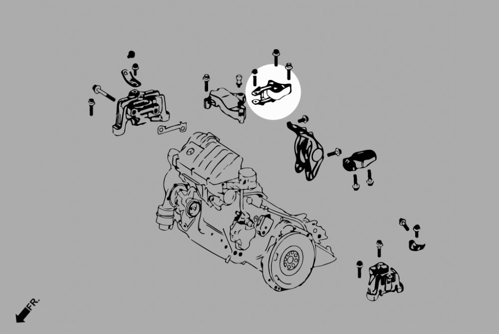 Hardrace M-BENZ A-CLASS W176/ B-CLASS W246/ CLA C117/ GLA X156 Right Upper Engine Mounts 2.0T Engine - 1pcs/set