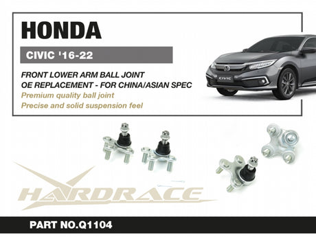 Front Lower Ball Joints (OE replacement) China / Asian Spec 2pcs/set for Civic 10th FC FK 2016-2021