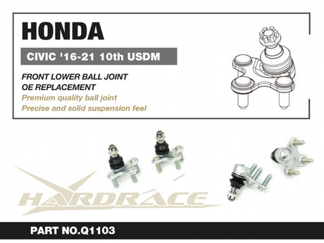 Front Lower Ball Joints for Honda Accord 10th 2018-Present | Honda Civic 10th FC/FK 2016-2021 | Honda CR-V 5th 2017-2022