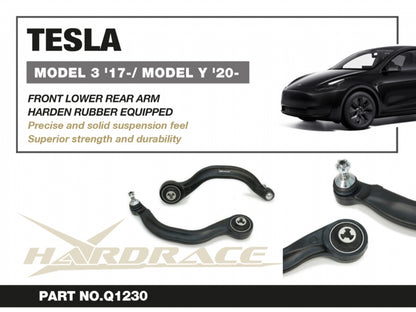 Front Lower Rear Curved Arms (Harden Rubber) for Tesla Model 3 '17- | Model Y 20-