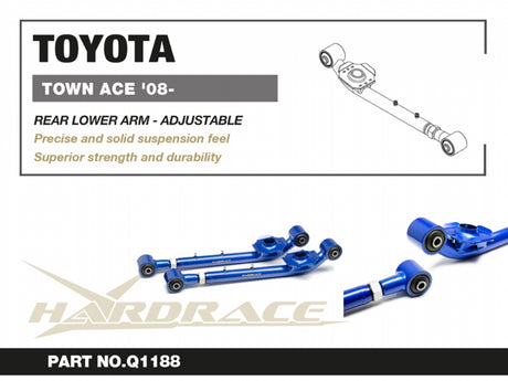 Rear Lower Arms (Harden Rubber) for Town ACE 08-