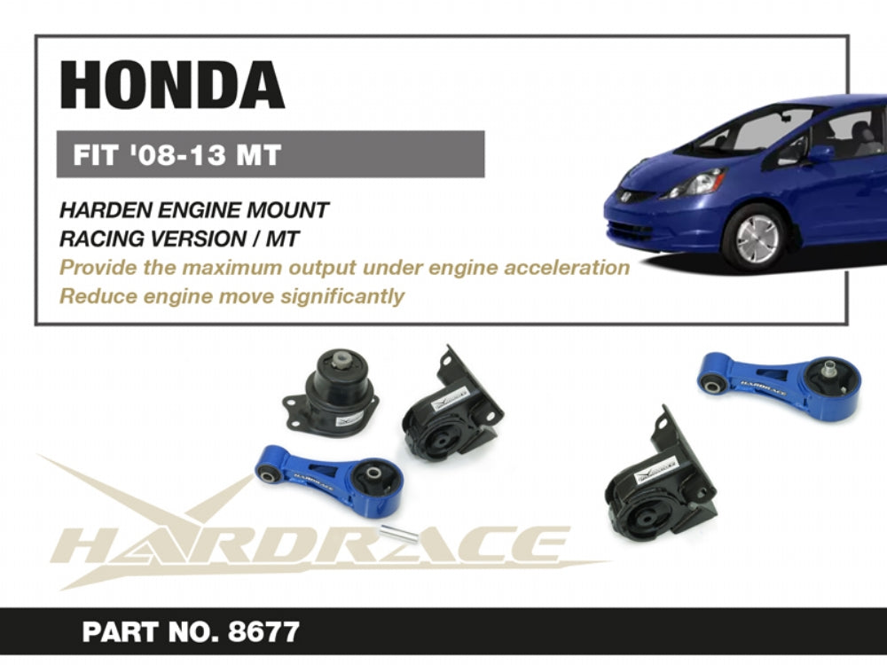 Harden Motor Mounts (Race Version) 3pc Set 07-14 Honda Fit Manual Transmission