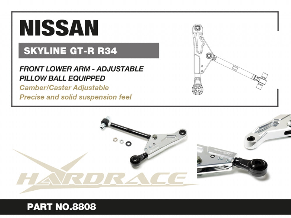 Adjustable Front Lower Arms (Pillow Ball) for Skyline R32/R33/R34 GTR