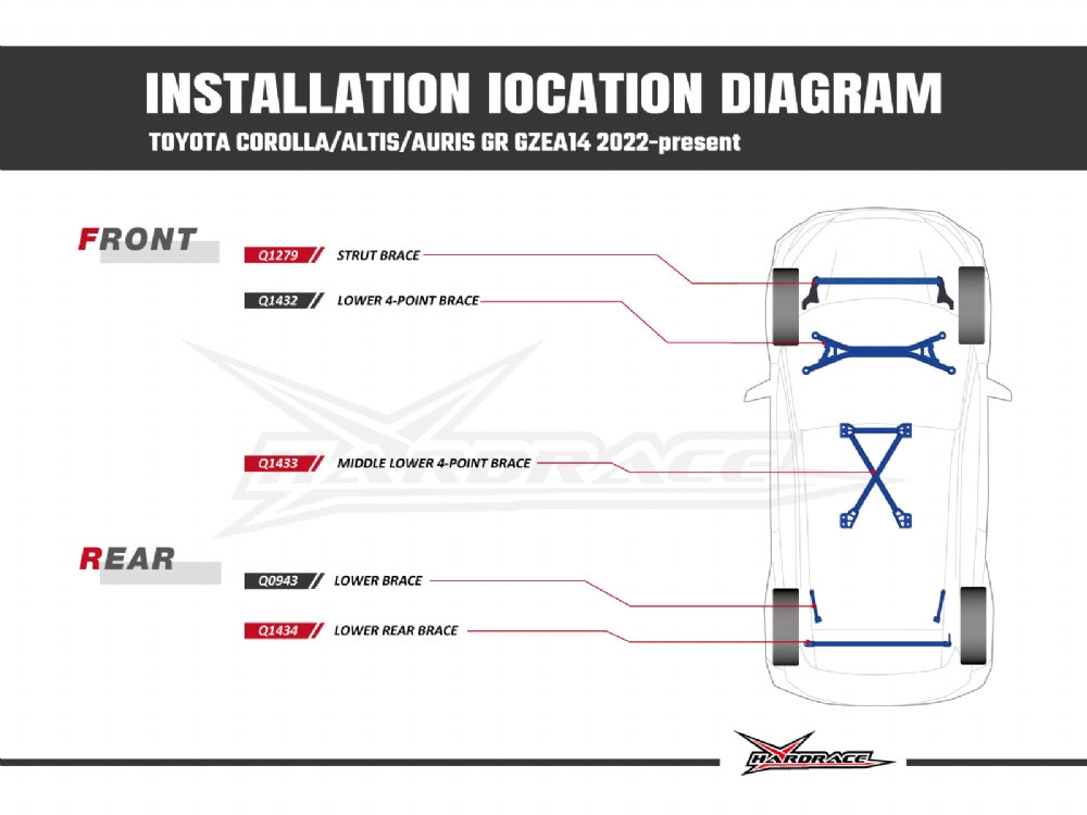 Front Lower 4-Point Brace Corolla GR GZE14