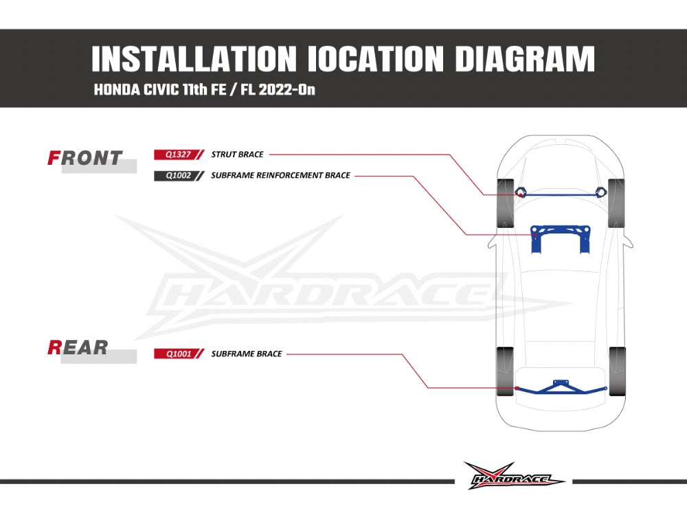 Front Strut Bar Civic 2022-on FE/FL