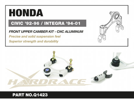 Hardrace Front Upper Camber Arms 92-95 Civic EG / 94-01 Integra
