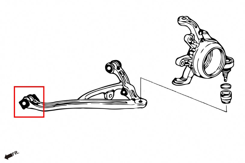 Hardrace Rear Lower Arm Bushings-Front Side (Pillow Ball) Honda S2000