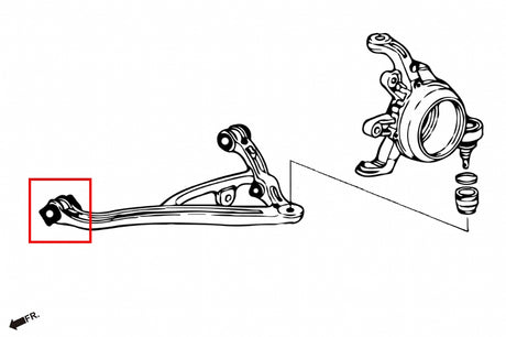 Hardrace Rear Lower Arm Bushings-Front Side (Pillow Ball) Honda S2000