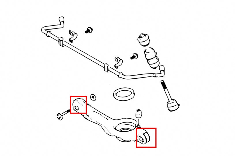 Rear Lower Arm Bushings (Harden Rubber) for Focus MK1/2/3 | Mazda 3 '03-13 | Volvo S40 V40/50 C30/70