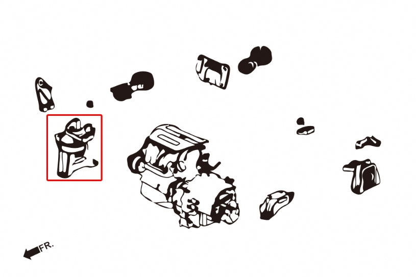 Civic FD K20 USDM AT/MT REAR SIDE ENGINE MOUNT
(HARDEN RUBBER) 1PC/SET