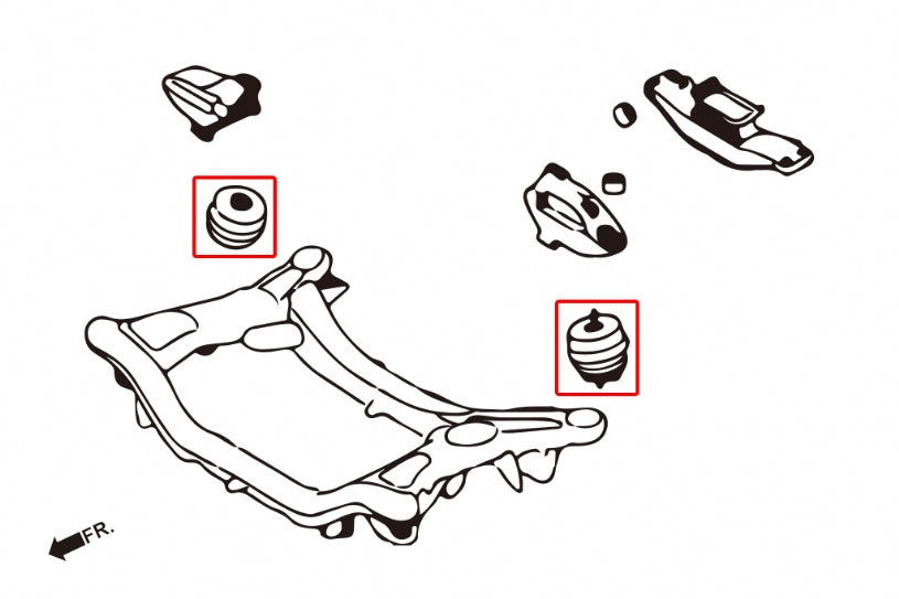 Hardrace 08-16 Genesis Coupe 2.0 Harden Motor Mounts 2pc Set